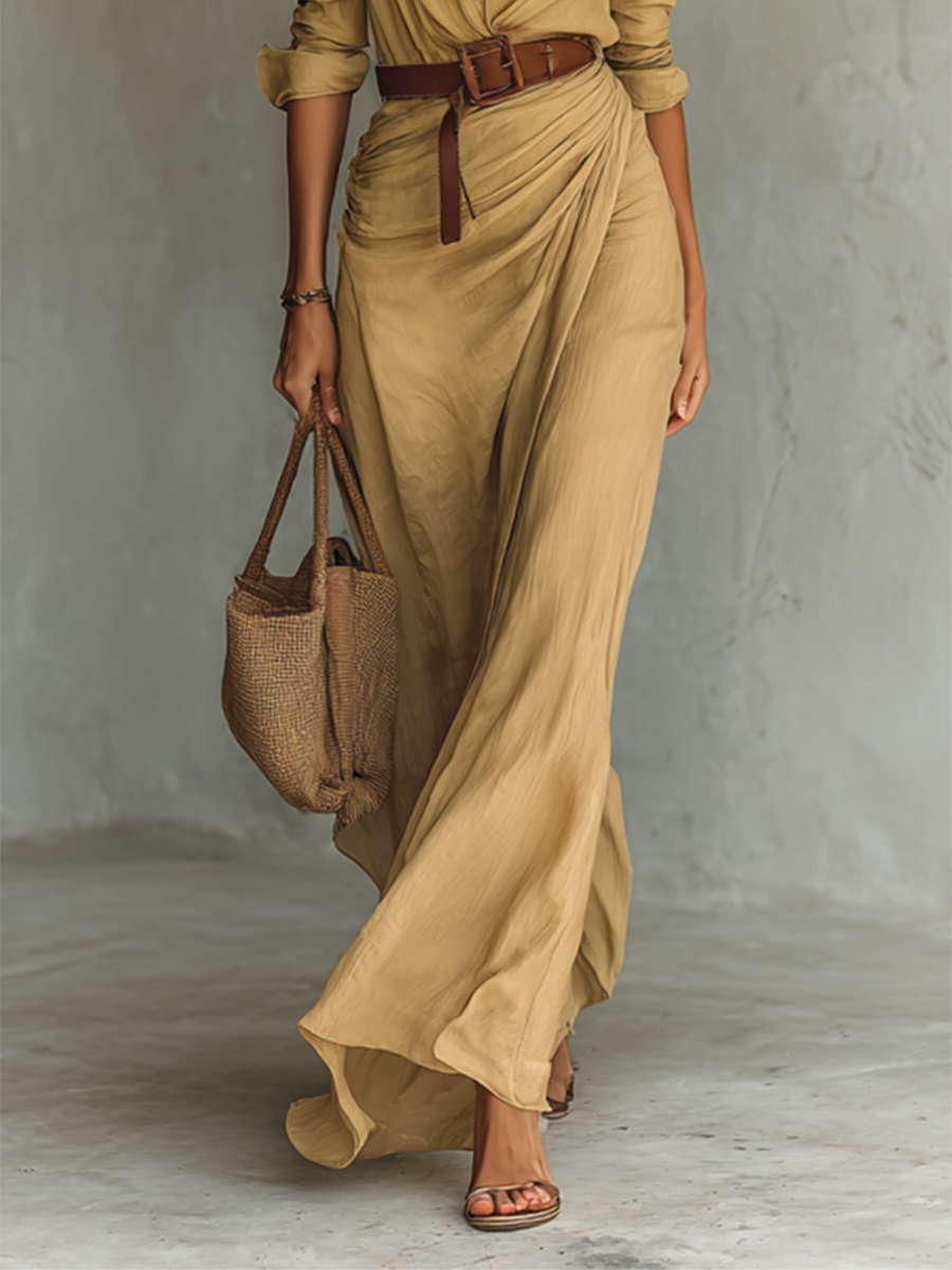 Abito chemisier lungo da donna – Linea fluida ed elegante per l’estate