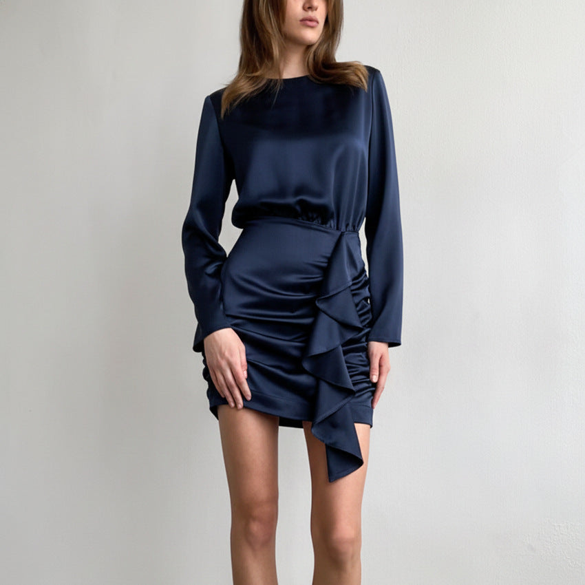Abito Elegante Donna a Maniche Lunghe – Design Ispirato allo Stile Francese