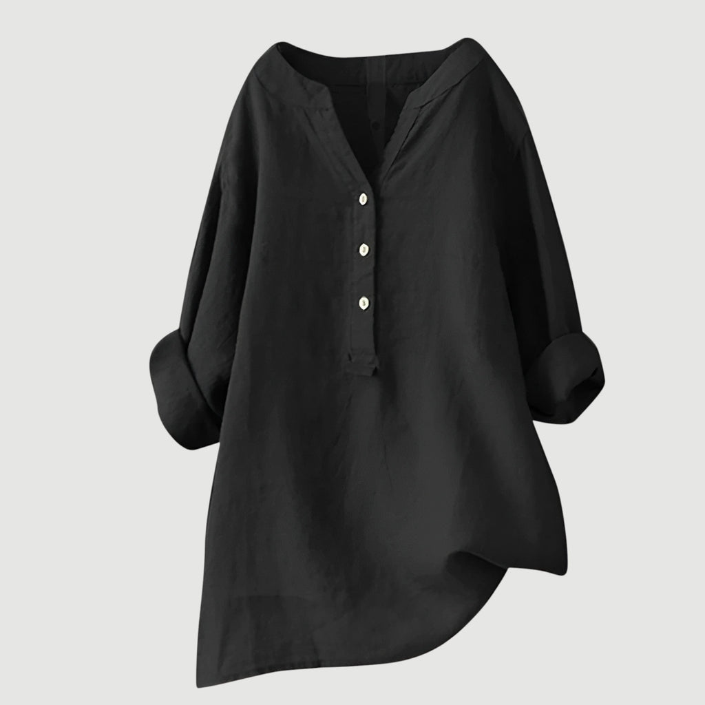 Camicia leggera da donna – Camicia estiva ampia in cotone dal taglio rilassato