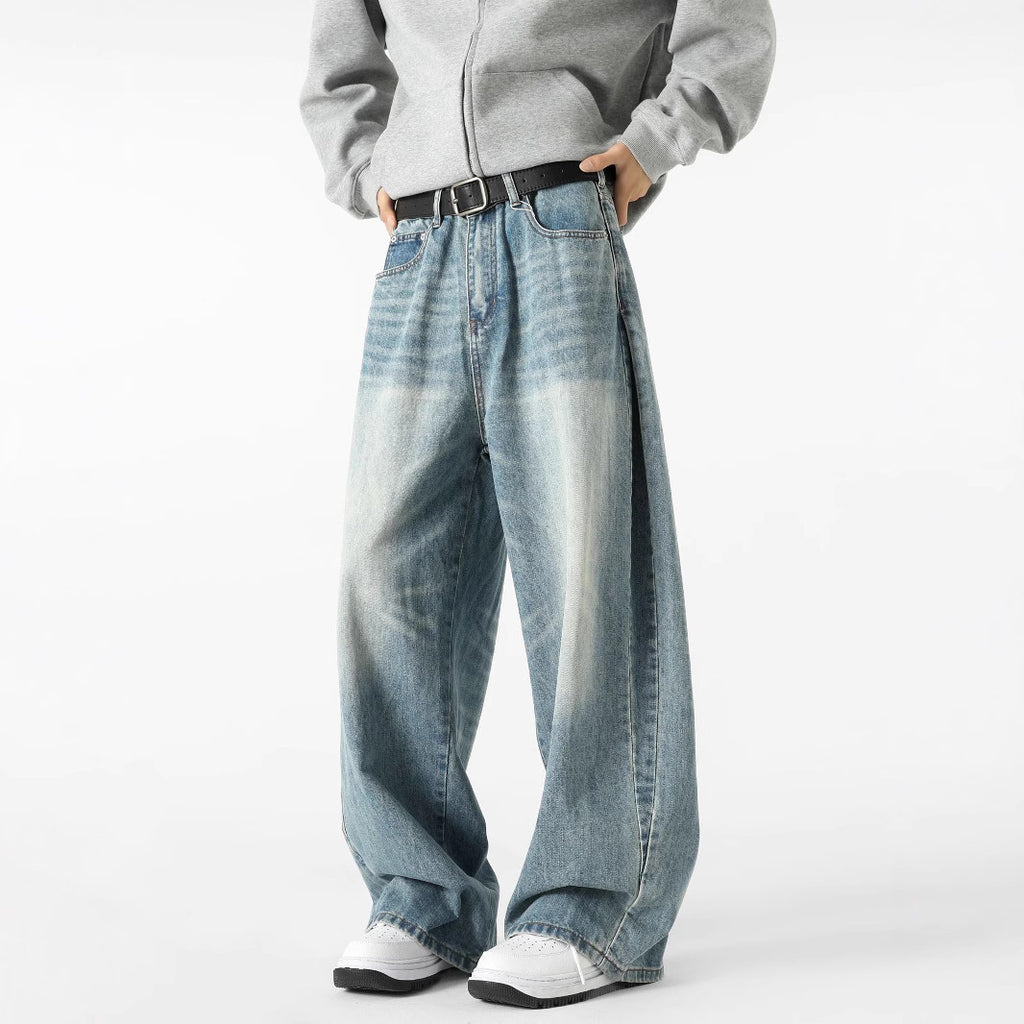Jeans da uomo a gamba larga ed eleganti – Pantaloni casual in denim
