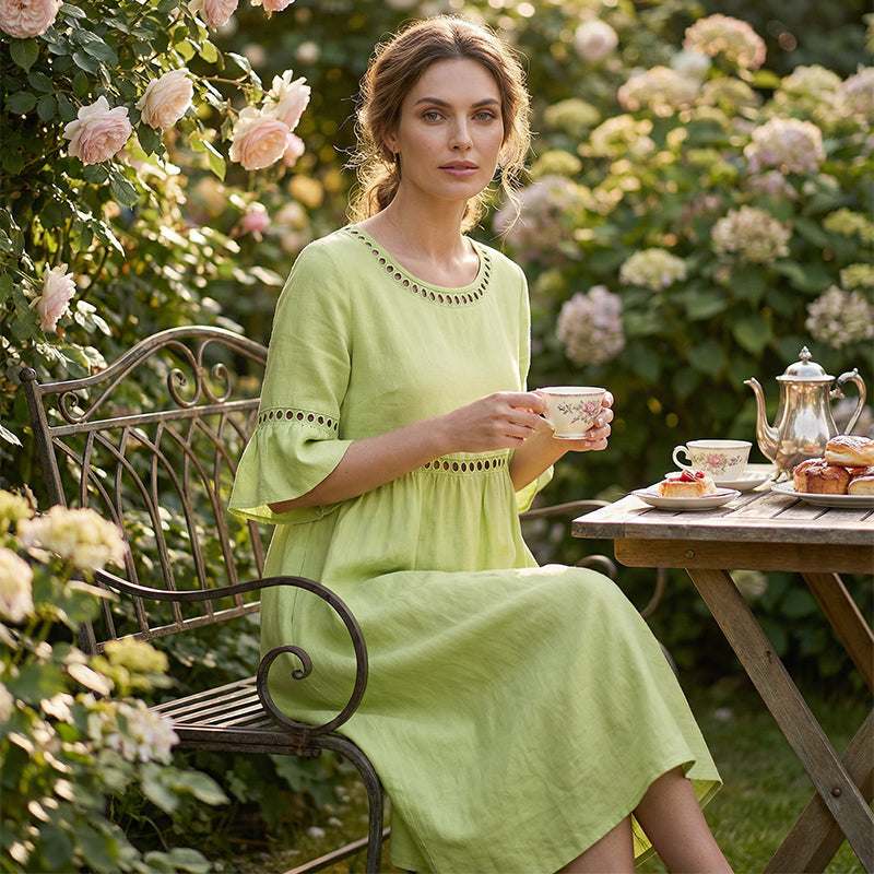 Amara - Abito midi da donna elegante effetto contenitivo