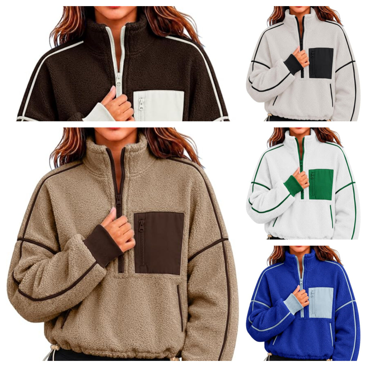 Kort sweatshirt til kvinder med snøre - Casual og moderne