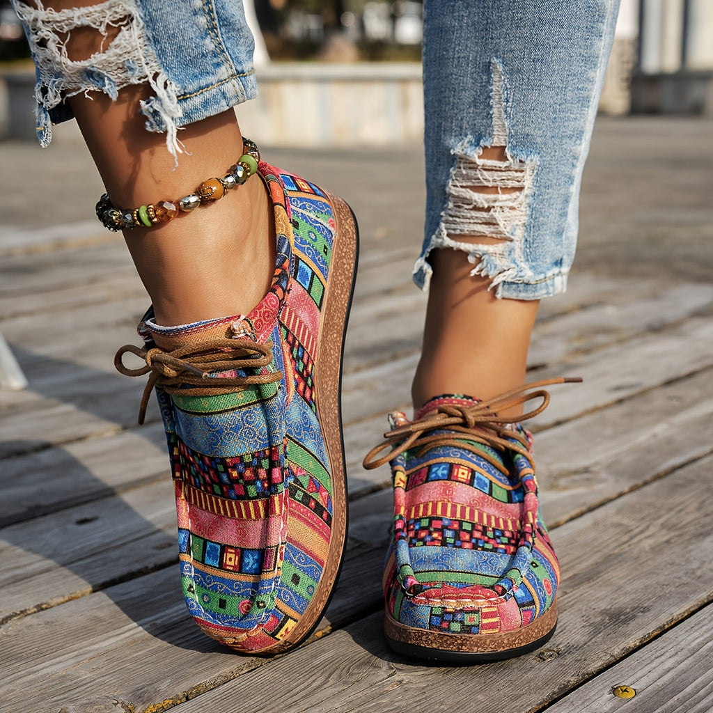 Sneakers Comode con Patchwork Vivace – Calzature Eleganti per Tutti i Giorni