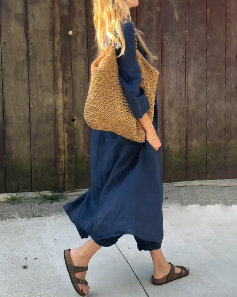 Completo tunica e pantaloni casual da donna - Completo estivo leggero