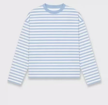 T-shirt da donna a righe color-block in stile rétro – Casual e vintage