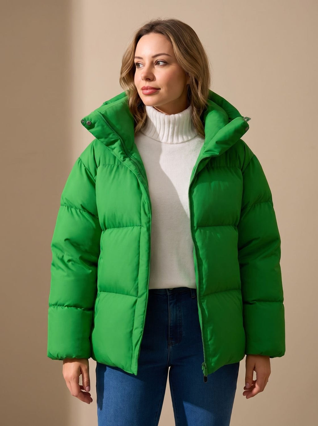 Piumino oversize donna con cappuccio - Caldo e moderno