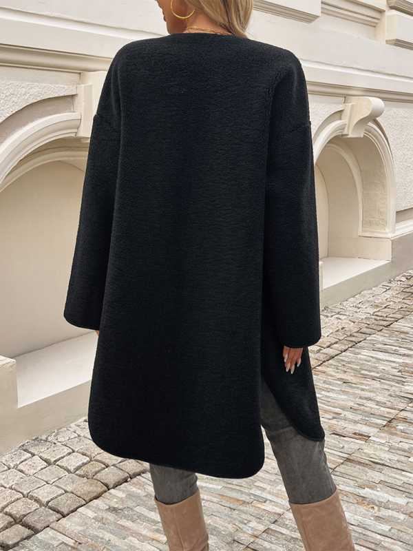 Women's soft button-front coat – Comfortable and chic