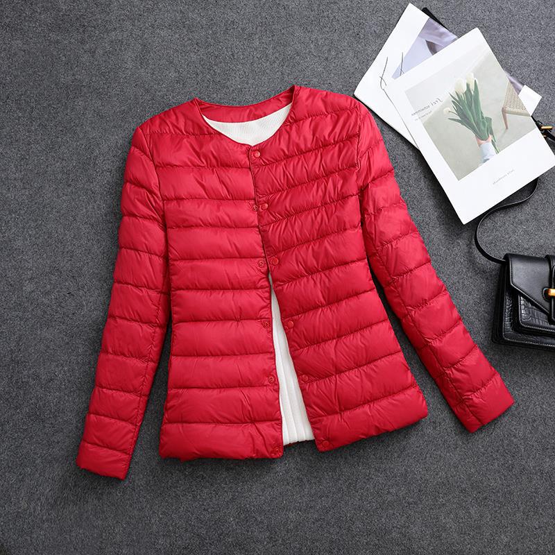 Giacca isolante leggera da donna – Indumento interno corto con scollo rotondo
