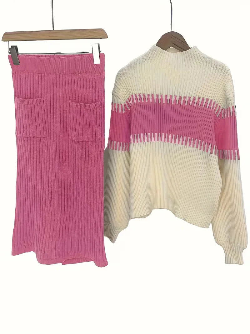 Two-piece ribbed-texture set - Coordinated and comfortable