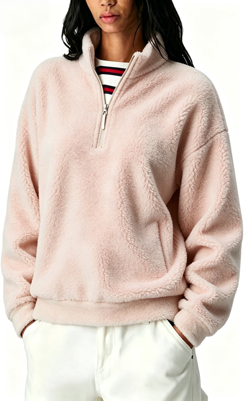 Sudadera de mujer con cremallera y forro polar - Cálida y práctica