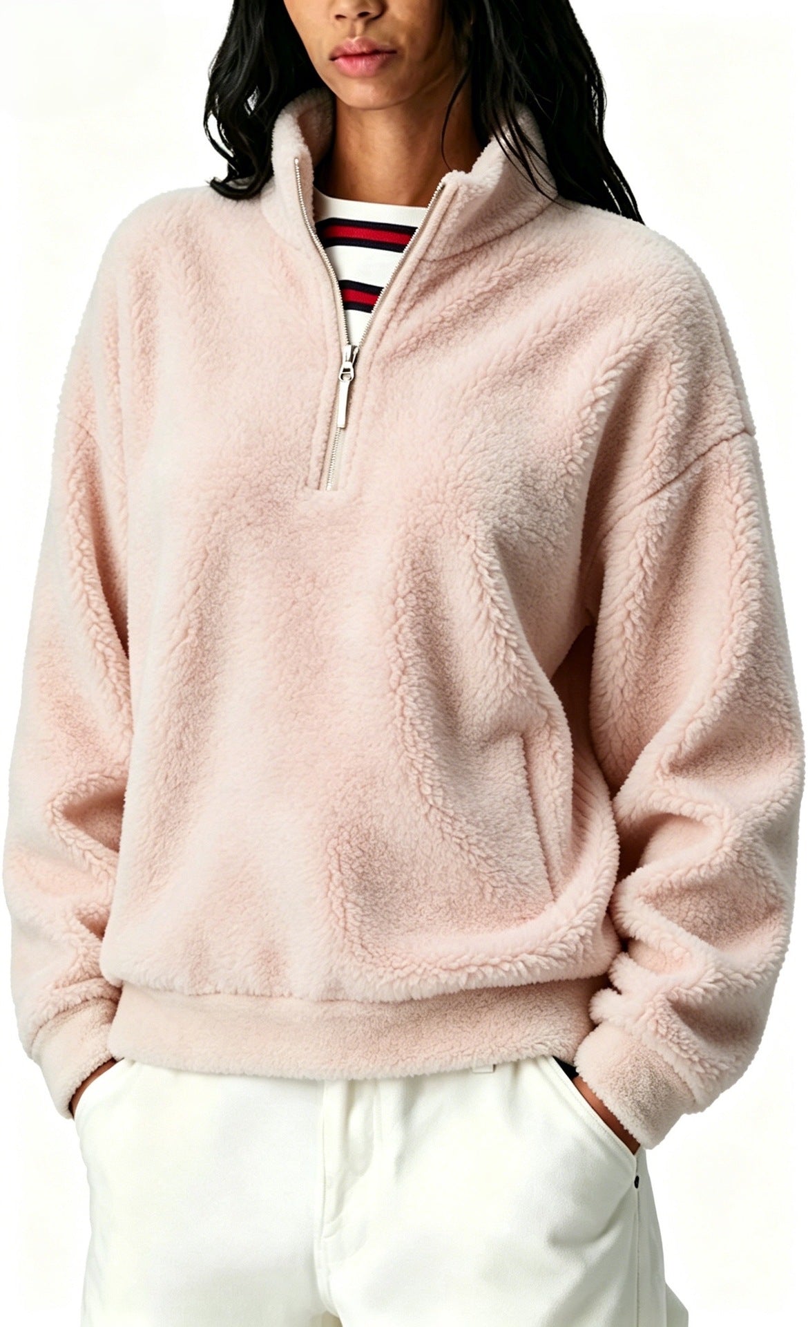 Sudadera de mujer con cremallera y forro polar - Cálida y práctica