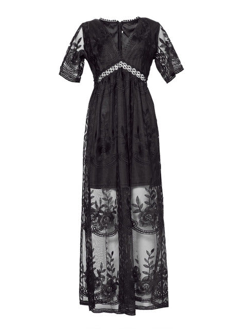 Abito Maxi Donna a Collo a V – Comfort Elegante e Fluttuante