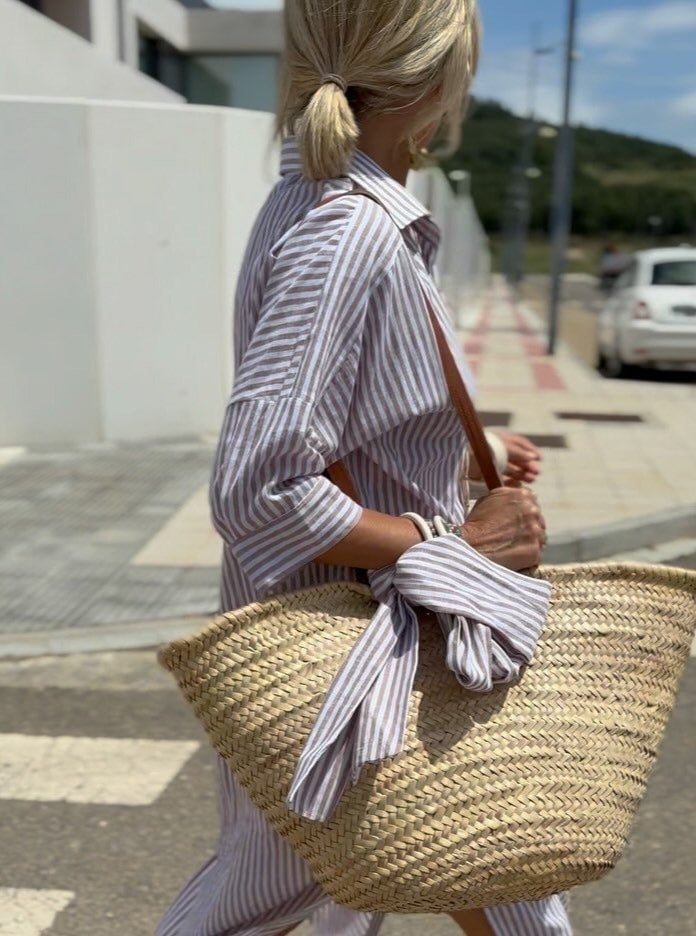 Camicia classica da donna a righe – Blusa casual elegante