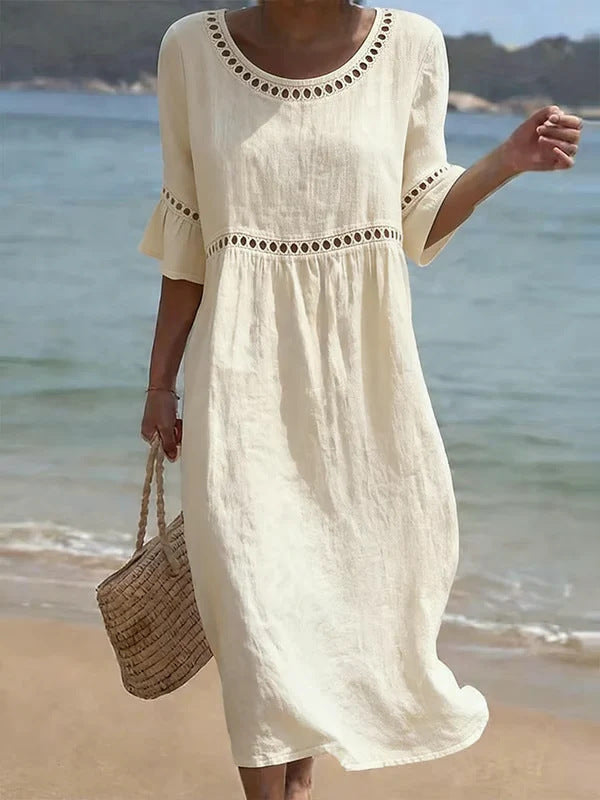 Amara - Abito midi da donna elegante effetto contenitivo