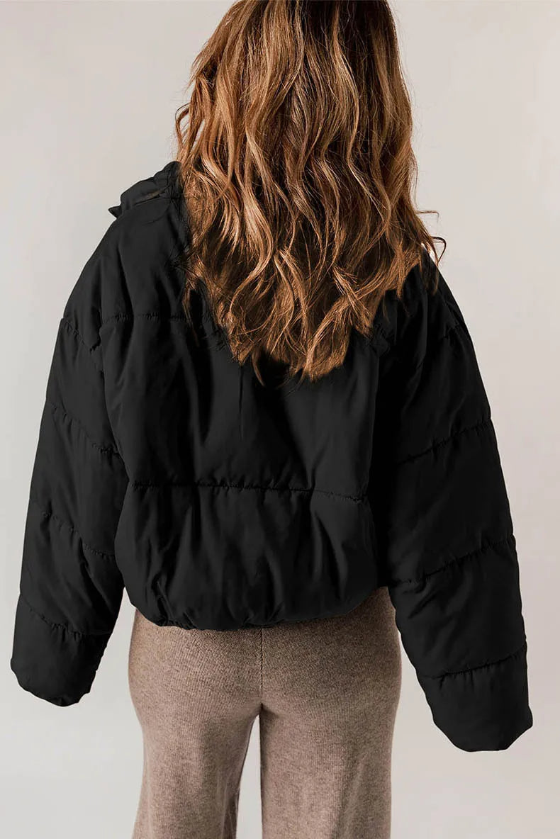 Giacca trapuntata premium da donna – Cappotto invernale accogliente con cappuccio