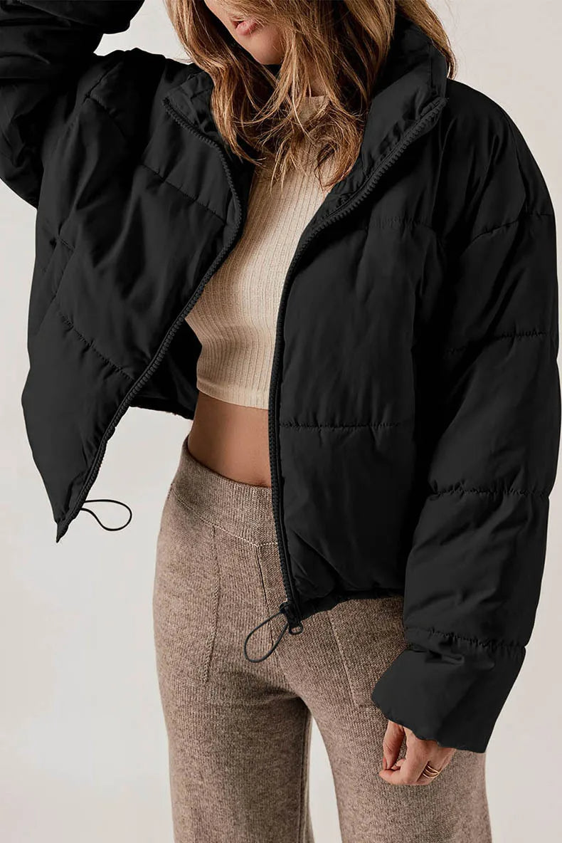 Giacca trapuntata premium da donna – Cappotto invernale accogliente con cappuccio