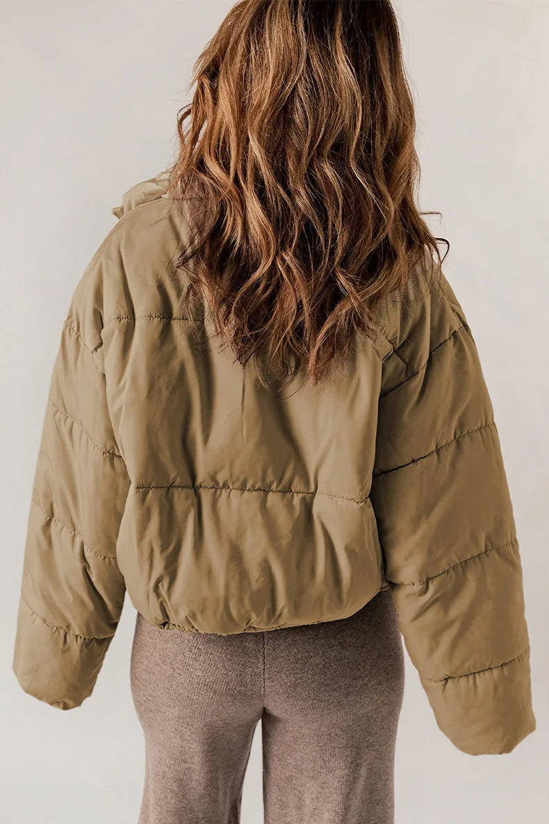 Giacca trapuntata premium da donna – Cappotto invernale accogliente con cappuccio