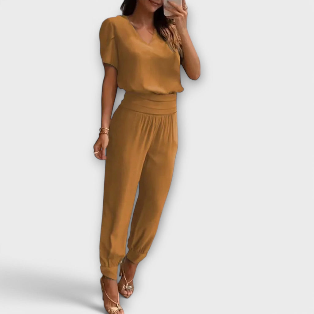 Completo donna top e pantaloni ampi - Elegante e fluido