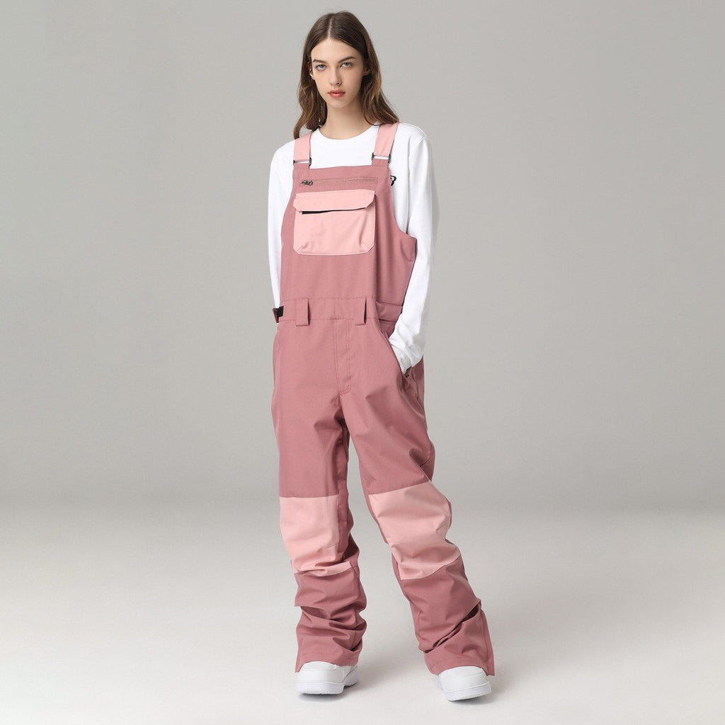 Salopette da sci unisex con bretelle regolabili – Pantaloni da neve invernali