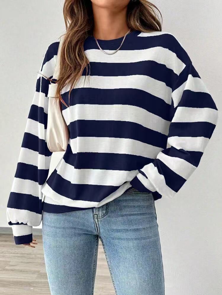 Top de mujer a rayas y manga larga - Informal y moderno