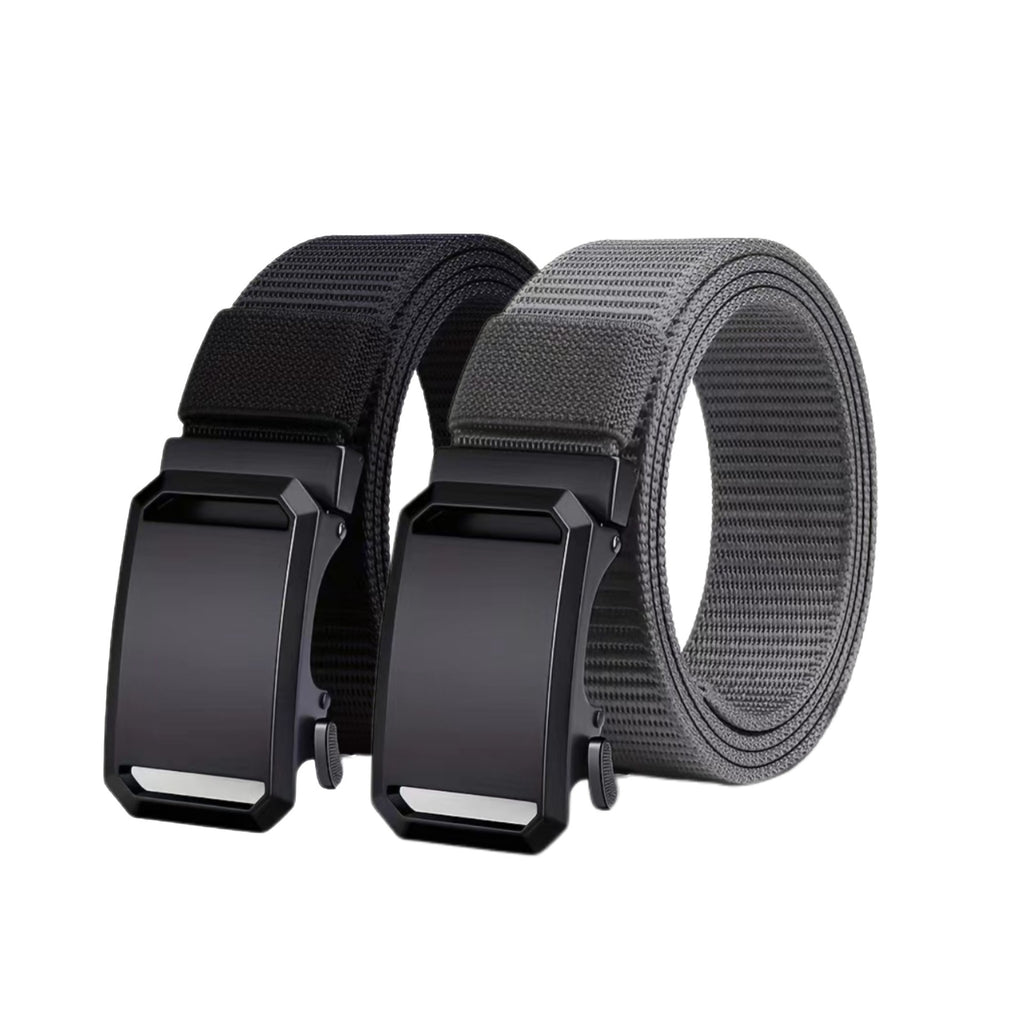 Cintura da uomo in tela di nylon resistente – Fibbia automatica senza denti, stile outdoor