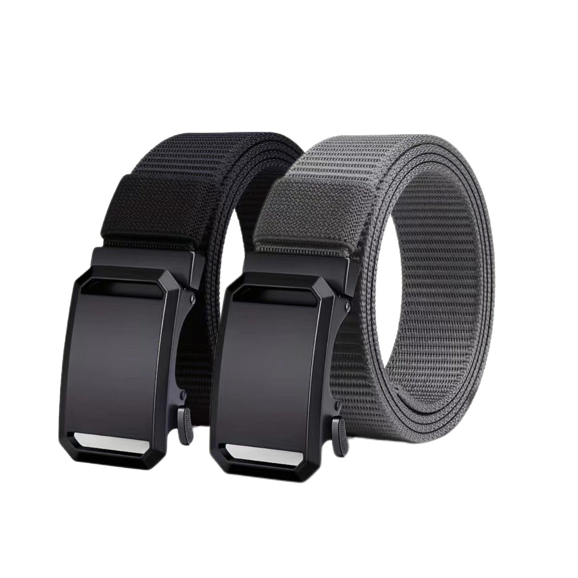 Cintura da uomo in tela di nylon resistente – Fibbia automatica senza denti, stile outdoor