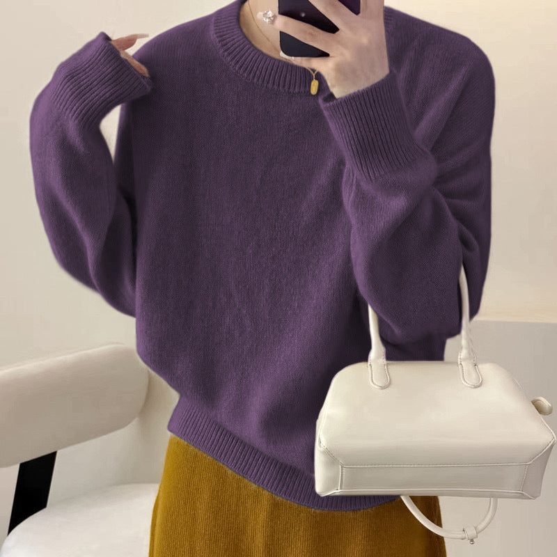Lussuoso maglione oversize da donna – Maglione ampio in misto mohair