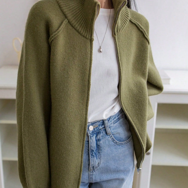 Cappotto maglia donna taglio relax - Morbido e facile