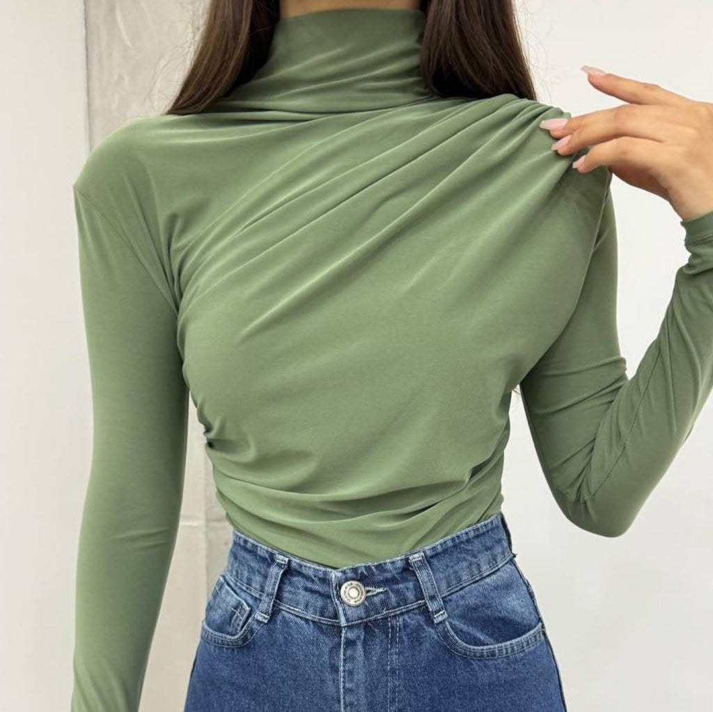 Top basique à manches longues pour femme - Simple et doux