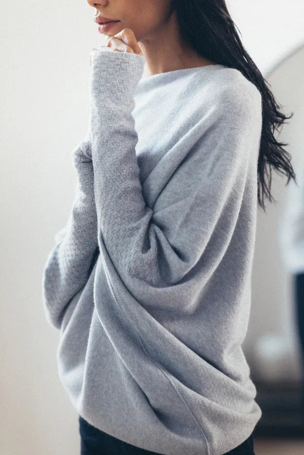 Jersey drapeado asimétrico para mujer - Fluido y elegante