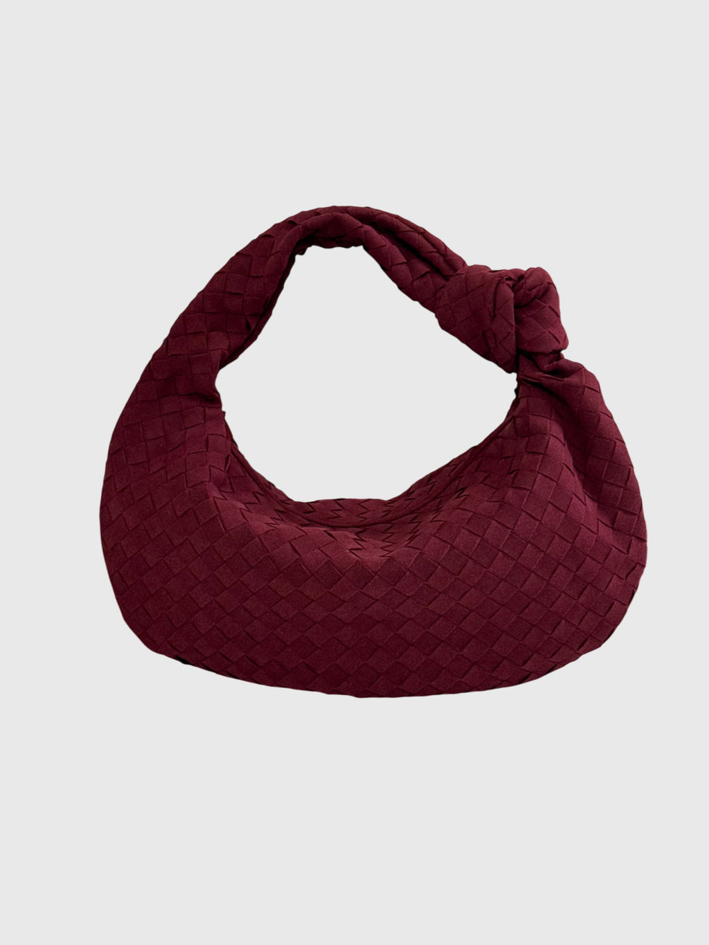 Borsa Donna Media in Suede Intrecciato – Stile Elegante con Nodo Quotidiano