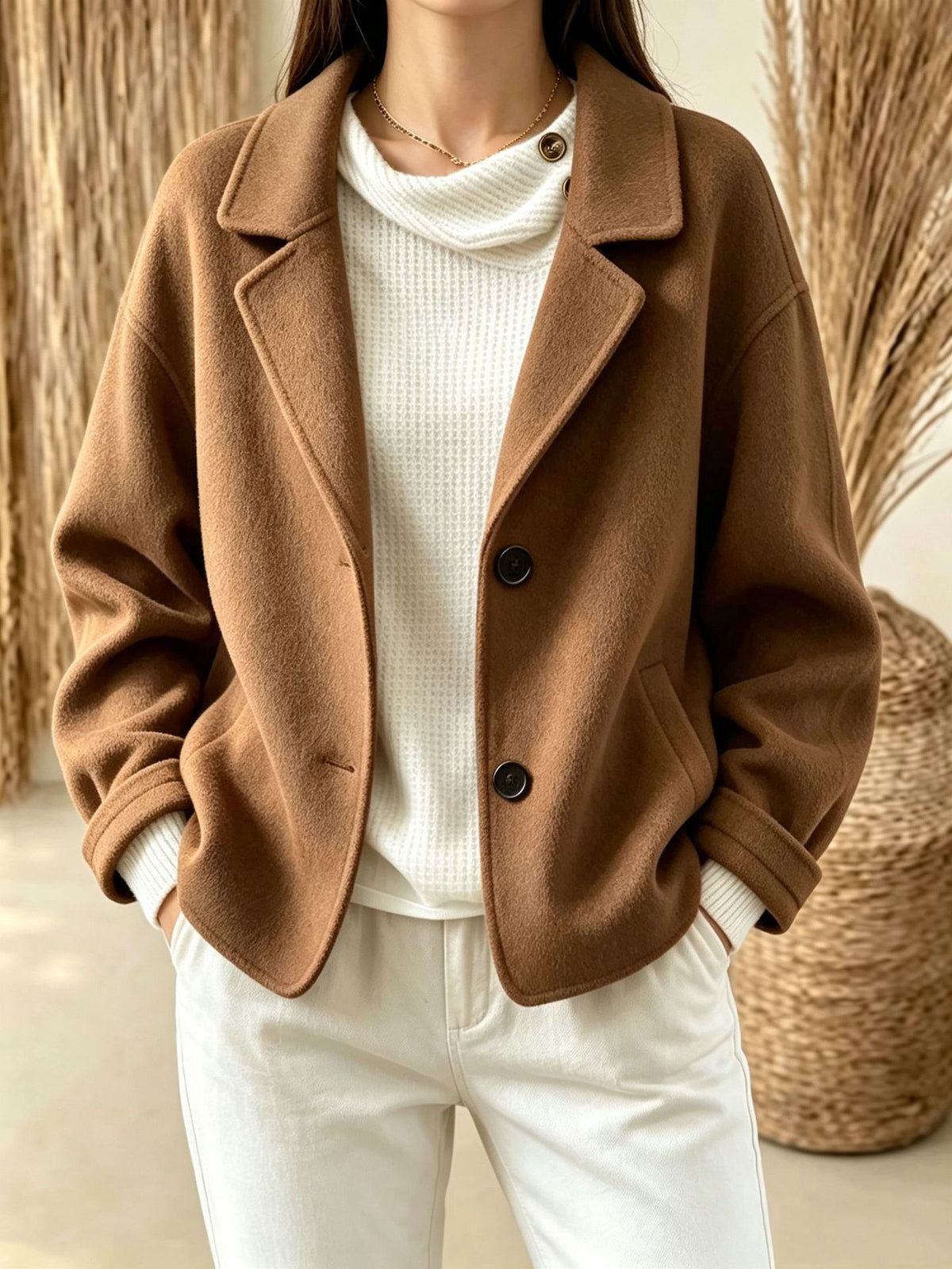 Tailleur slim pour femme à deux boutons - Minimaliste et chic