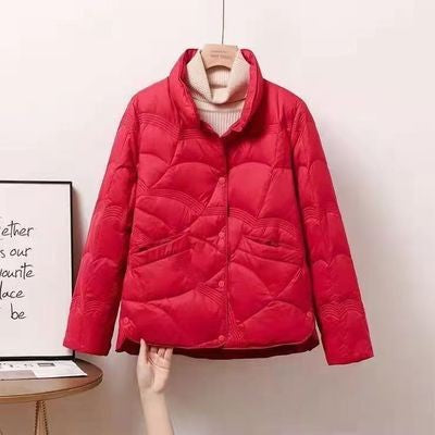 Giacca trapuntata leggera premium da donna – Elegante cappotto con collo alto