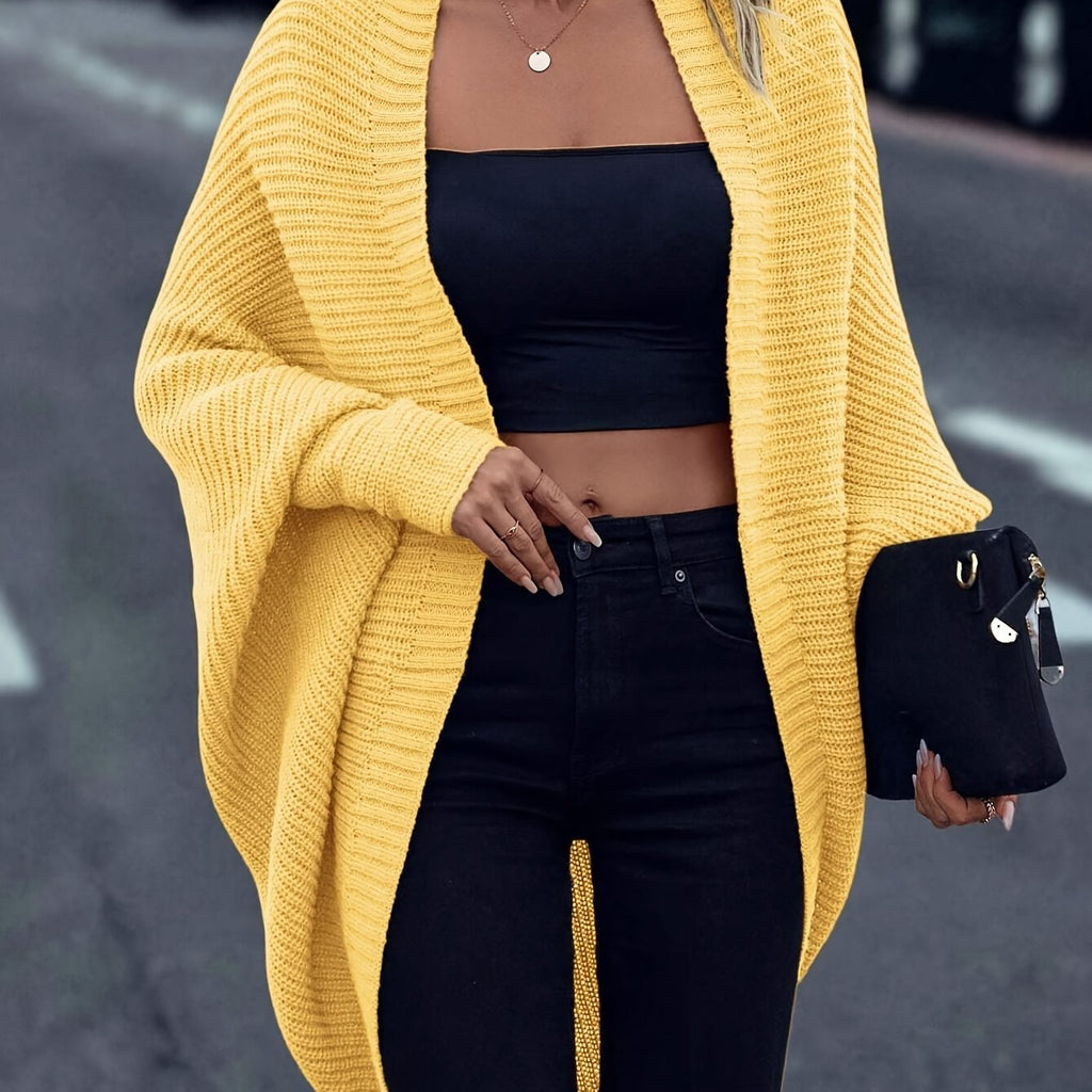 Chaleco de punto oversize para mujer – Estilo casual suave para llevar en capas