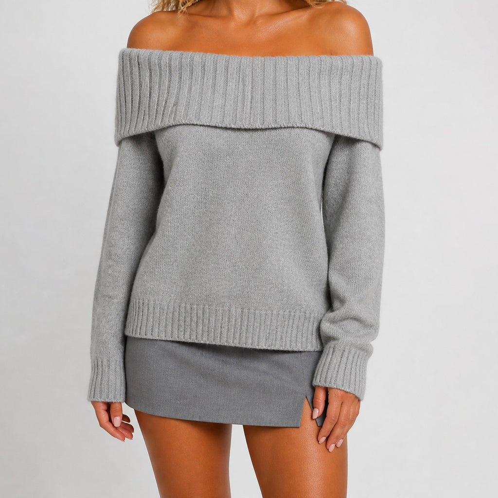 Maglione donna a maniche lunghe in tinta unita - Morbido e versatile