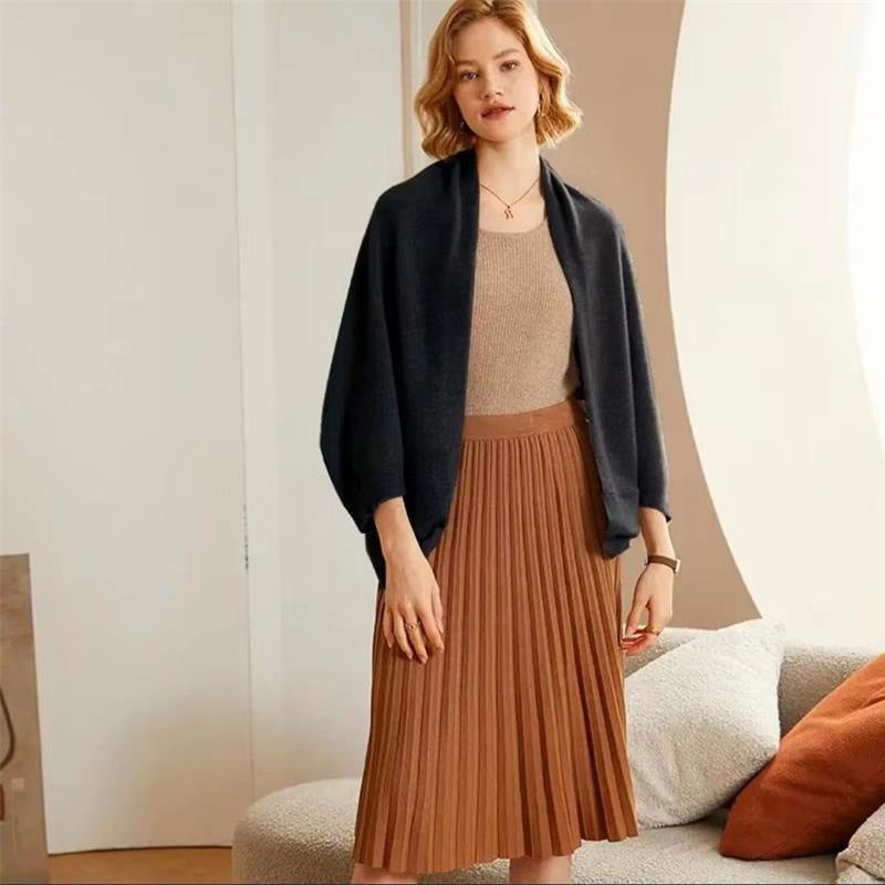 Elegante scialle da donna in maglia – Caldo, morbido e alla moda.