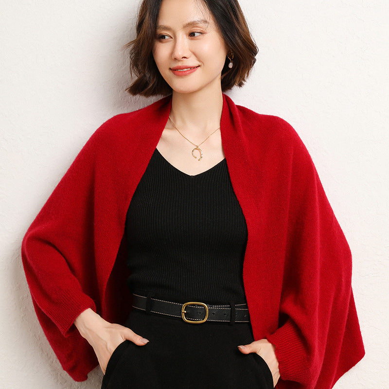 Elegante scialle da donna in maglia – Caldo, morbido e alla moda.