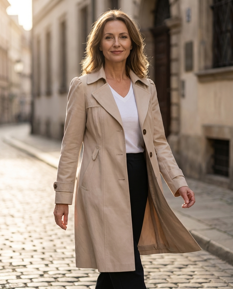 Cappotto donna vintage lungo con bottoni - Elegante e raffinato
