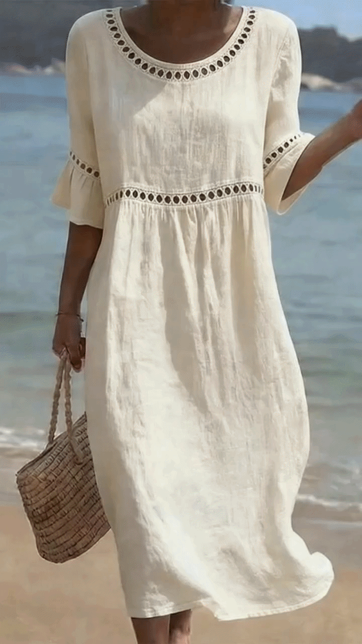 Amara - Abito midi da donna elegante effetto contenitivo