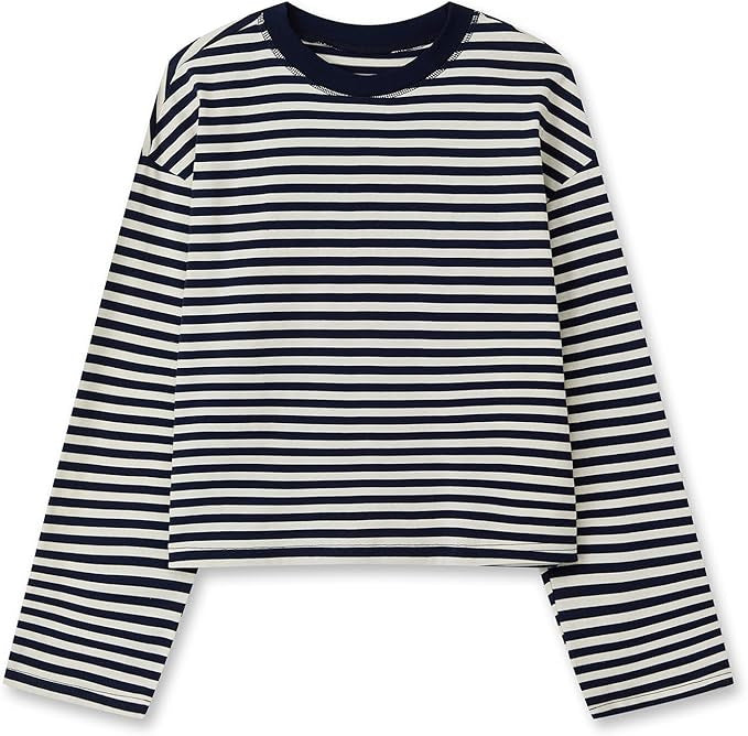 T-shirt da donna a righe color-block in stile rétro – Casual e vintage