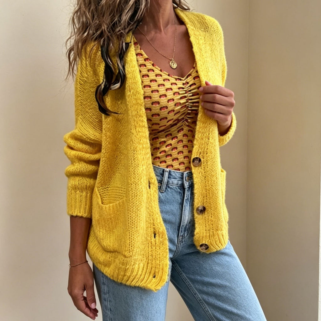 Cardigan Donna in Maglia dalla Vestibilità Ampia – Stile Casual, Morbido e Versatile