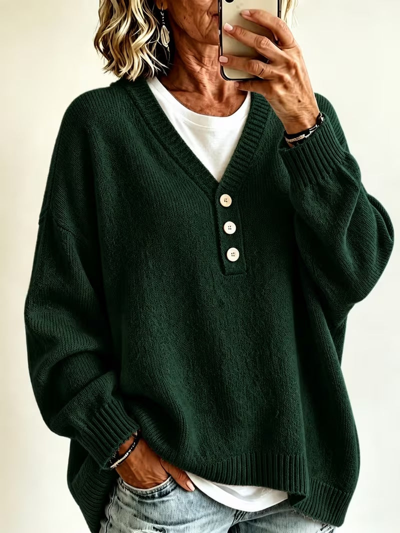 Jersey casual de mujer de color liso: estilo suave y cómodo para el día a día
