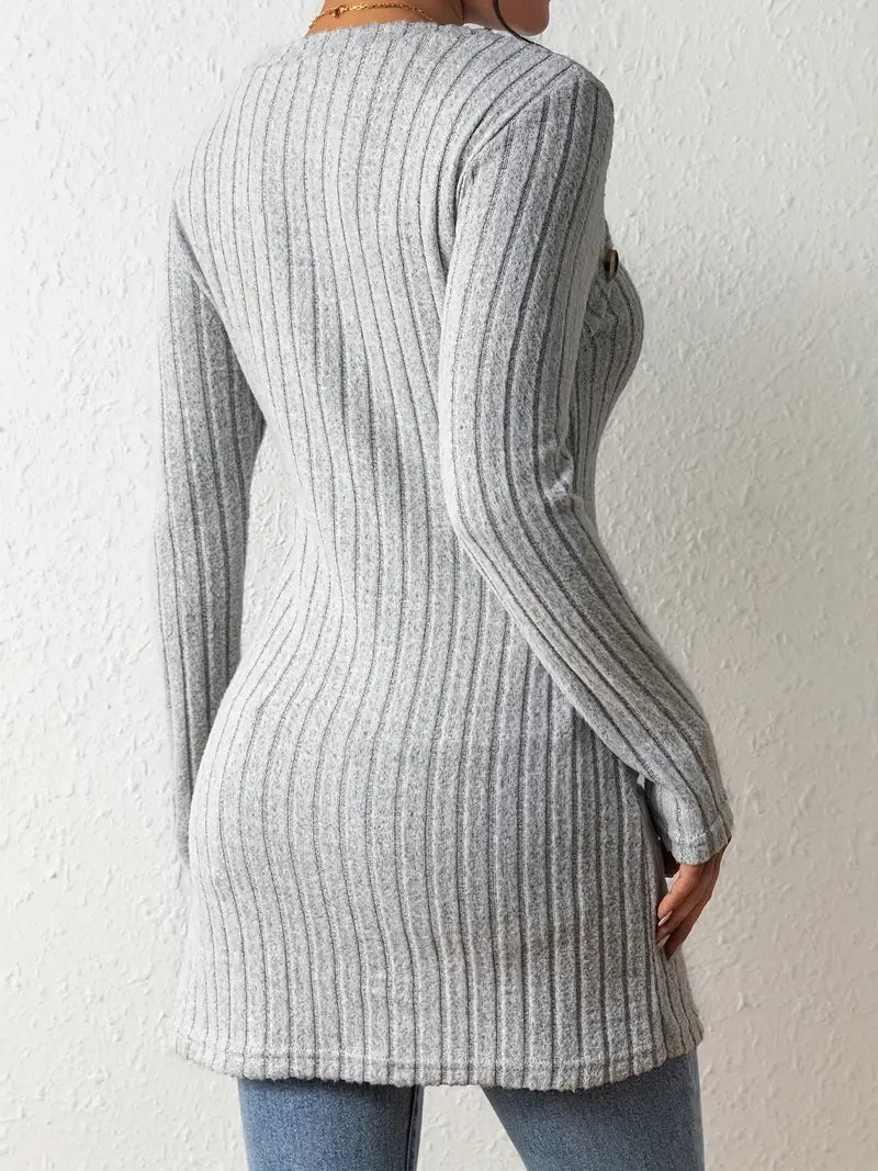 Top de mujer asimétrico de canalé con un solo hombro - Moderno y ceñido