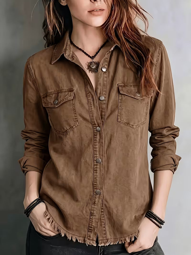 Camicia western donna con frange - Retro e originale