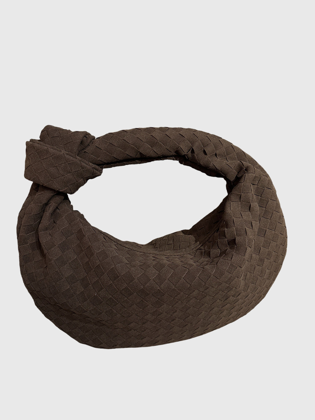 Borsa Donna Media in Suede Intrecciato – Stile Elegante con Nodo Quotidiano