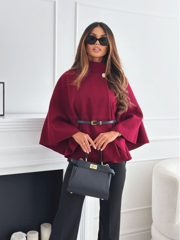 Elegante giacca con cintura per donna