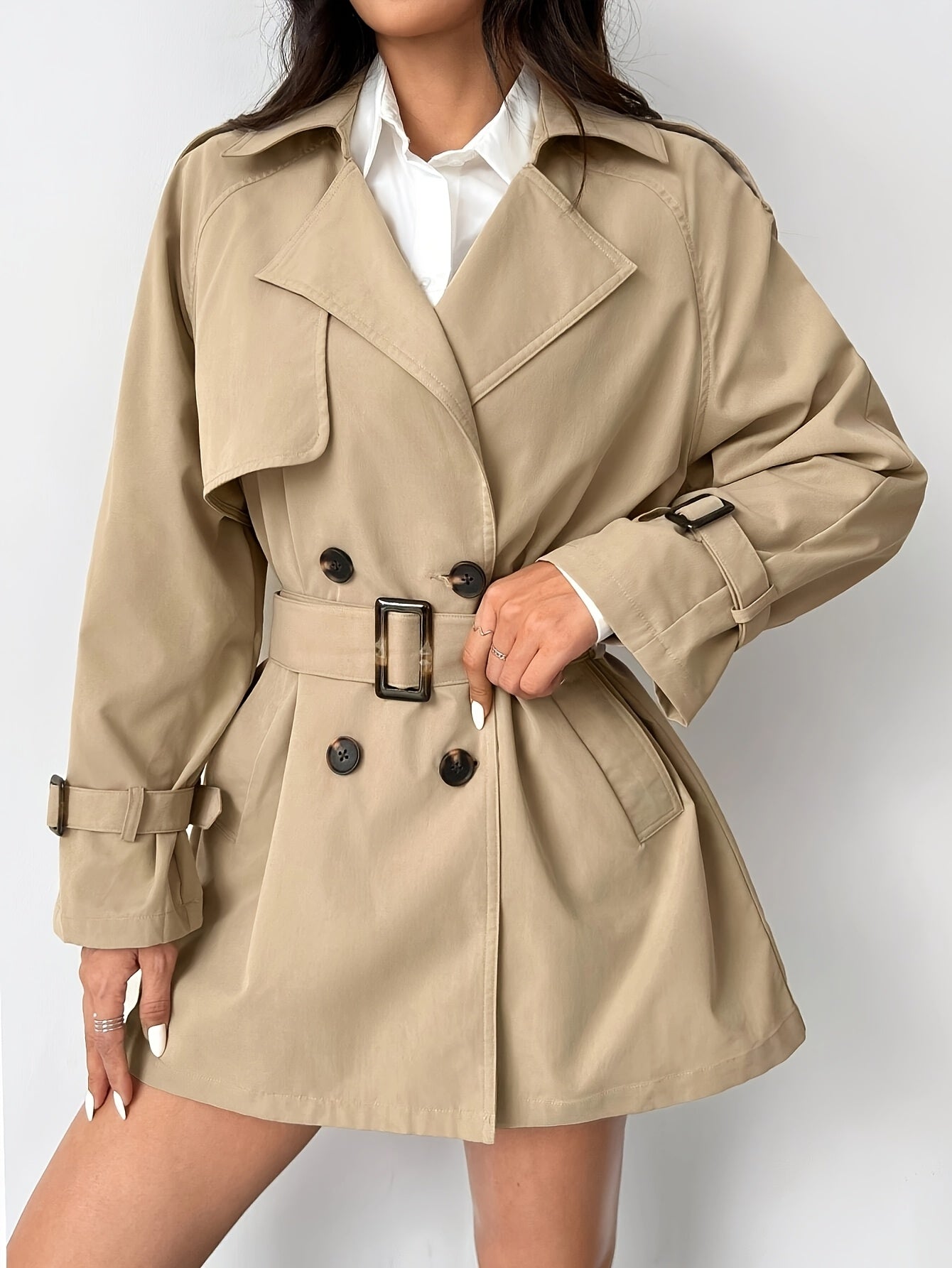 Cappotto Trench Donna Doppiopetto – Stile Classico Elegante