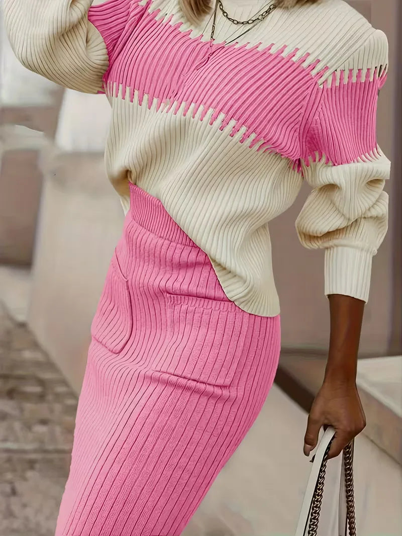 Two-piece ribbed-texture set - Coordinated and comfortable