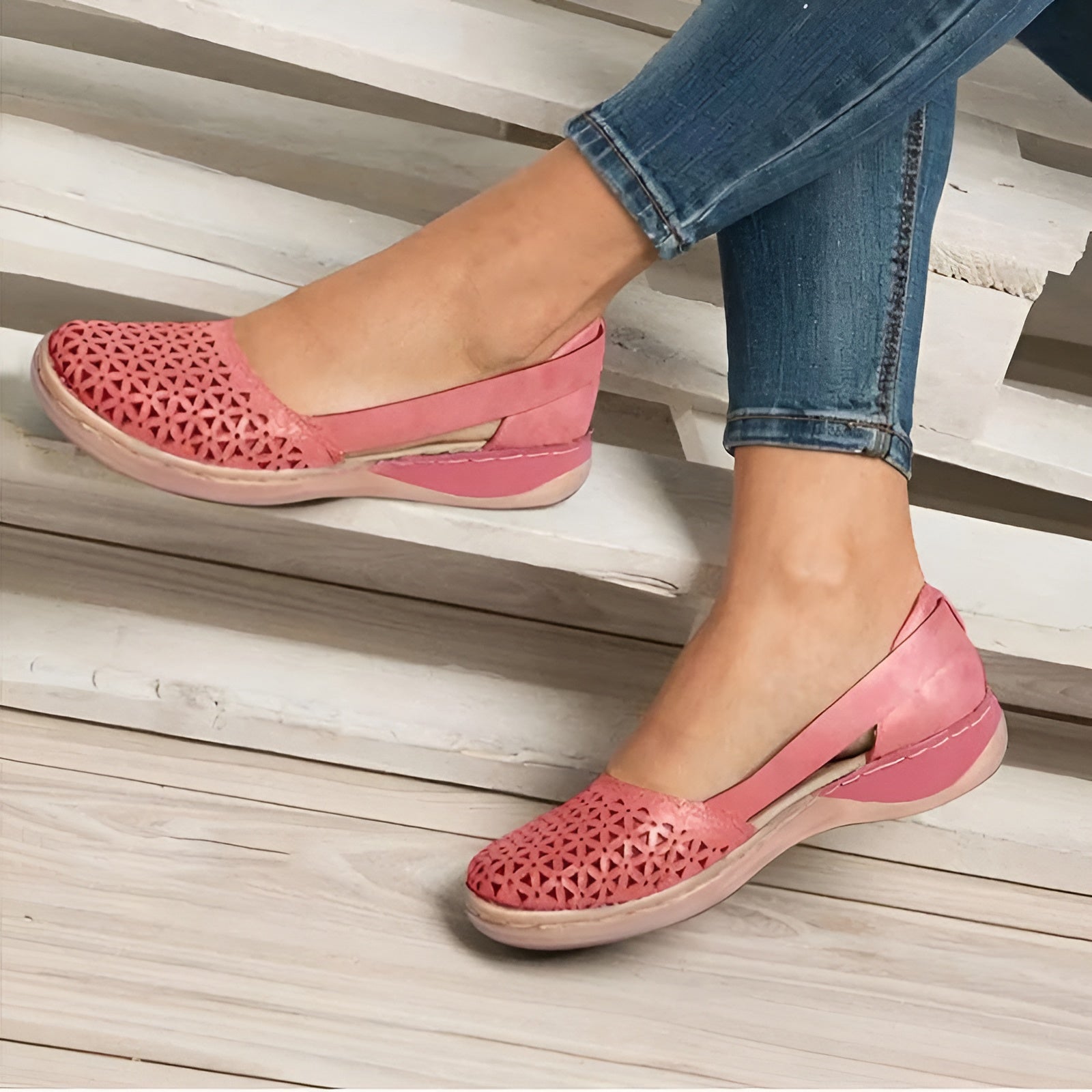 Scarpe ortopediche basse da donna – Traspiranti, con soletta in memory foam, comode per camminare