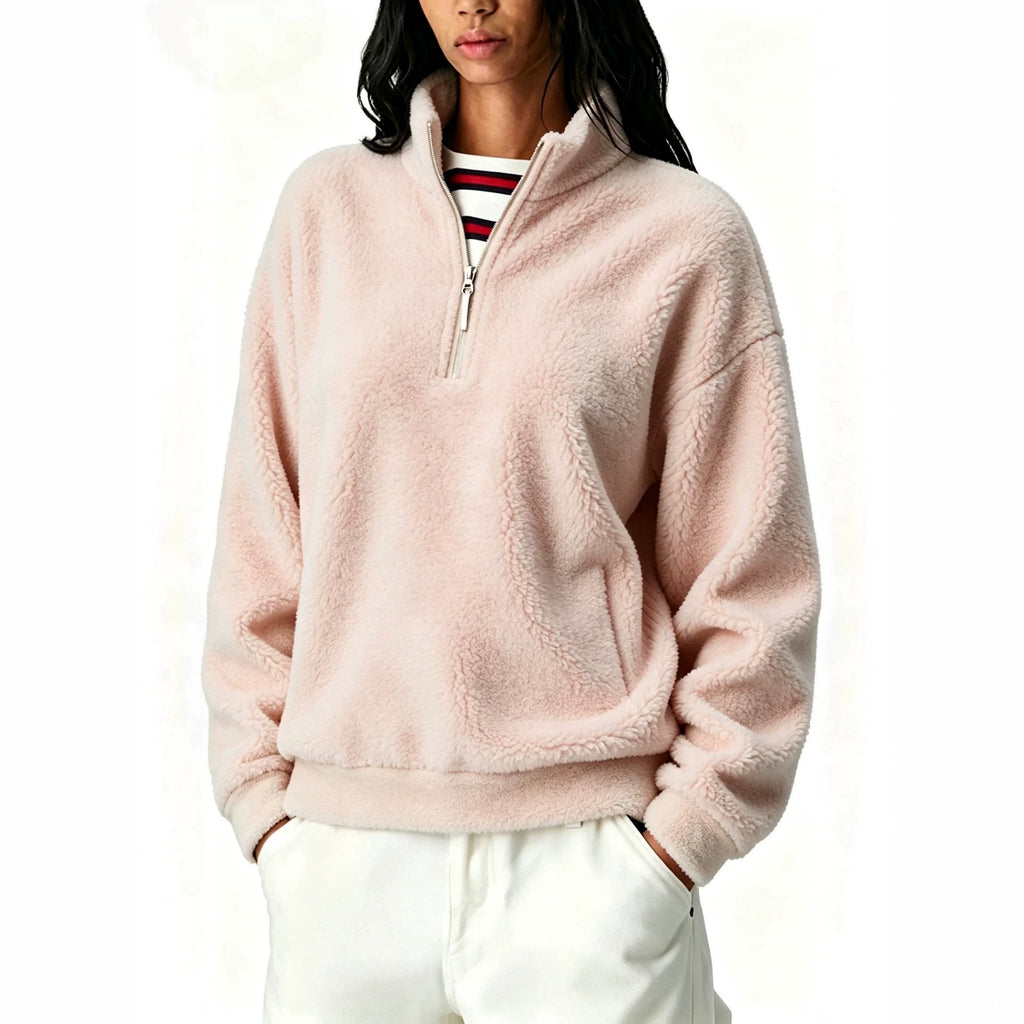 Sudadera de mujer con cremallera y forro polar - Cálida y práctica